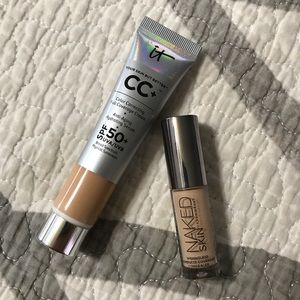 UD Naked Skin and IT CC Foundation